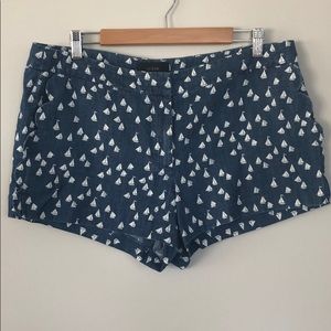 J.Crew chambray sailboat shorts 12 scallop pockets
